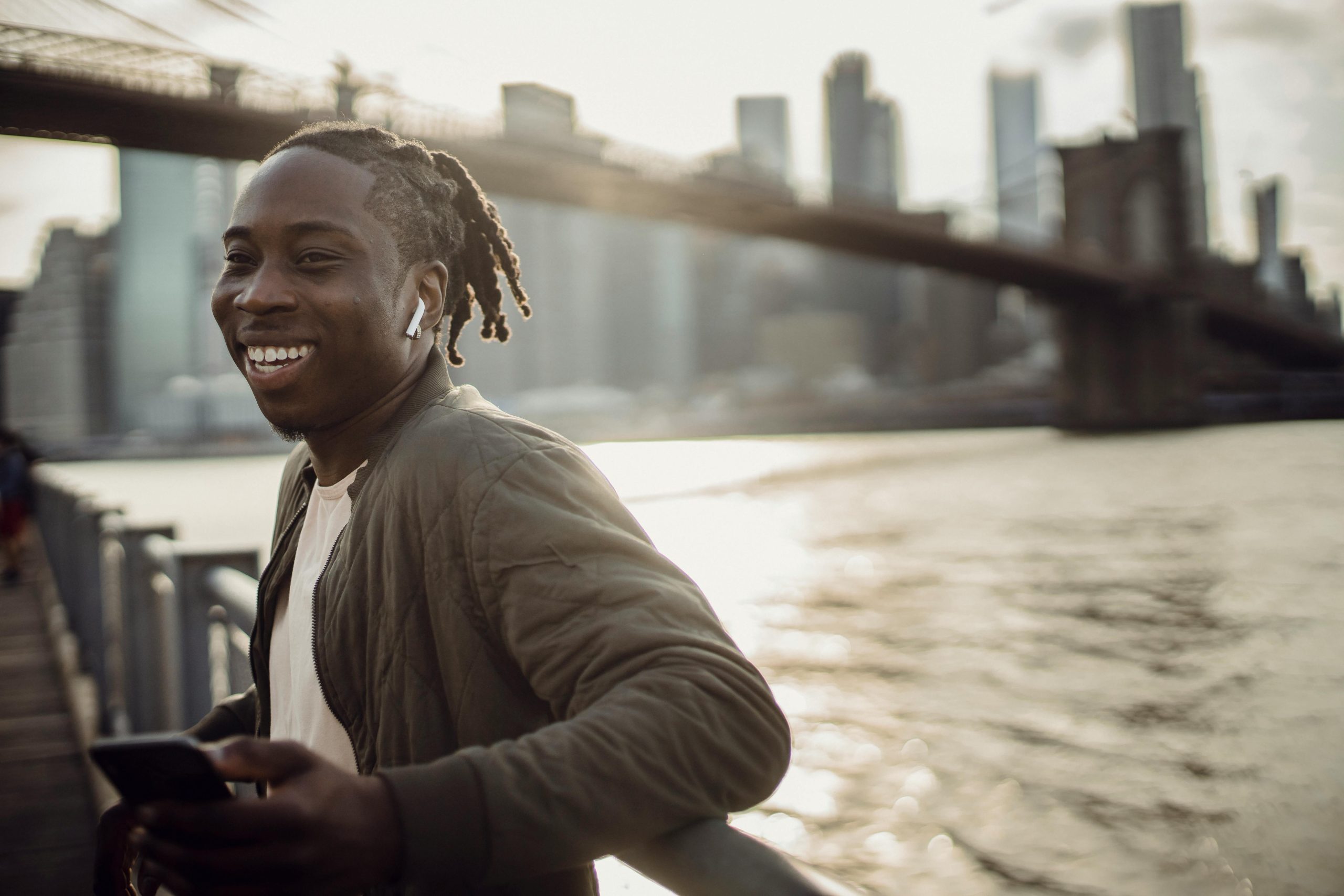 man happy after seeing an integrative psychiatrist in new york