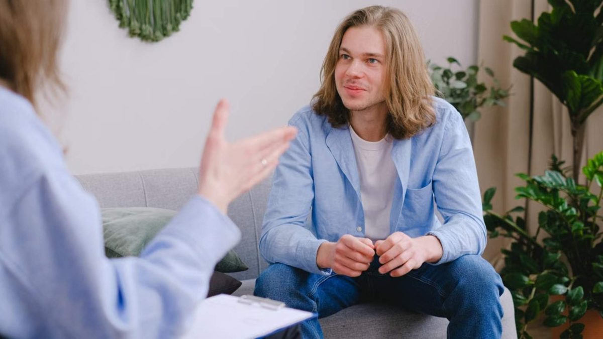 Man feeling positive during Anxiety Treatment in Great Neck, NY